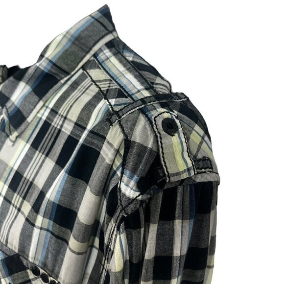 BKE Buckle Mens Athletic Fit Shirt Long Sleeve Pockets Plaid XL - Picture 5 of 10